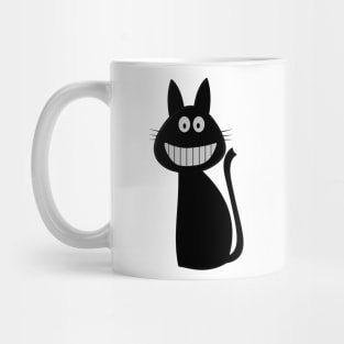 Smiling Black Cat Mug